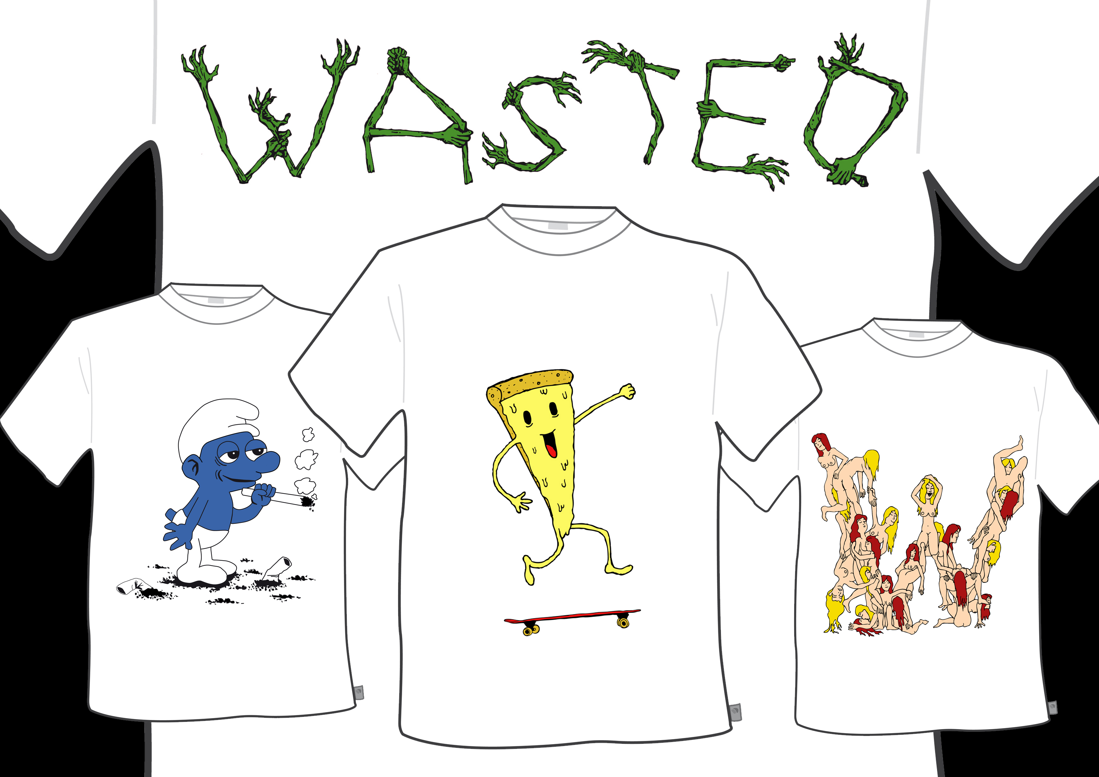 T-Shirt Designs für Wastedshop.de
